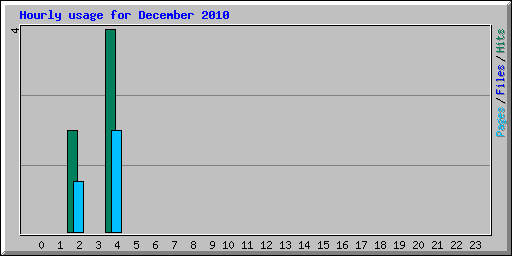 Hourly usage for December 2010