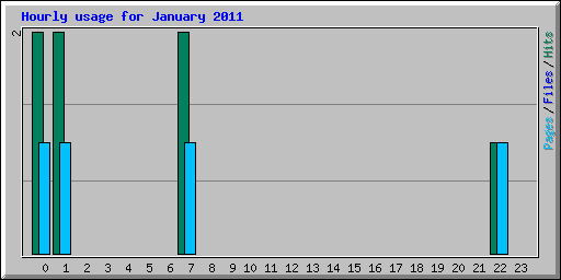 Hourly usage for January 2011